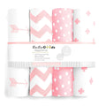 Changing Pad Cover – Baby Changing Pad Covers 4 Pack – Girls Changing Pad Cover Set – Pure Cotton Machine Washable Pink and White Changing Table Cover – Diaper Changing Pad Cover Sheets